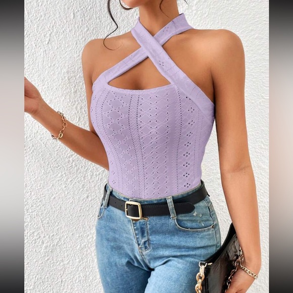 Boho crisscross front halter top - Picture 2 of 15